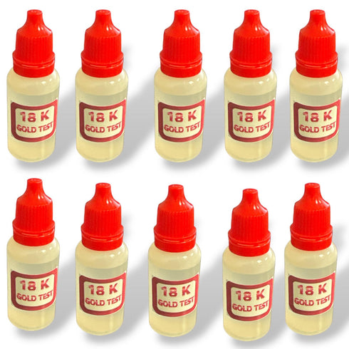 10 Bottles 10K, 14K, 18K, 22K Gold Testing or Silver Testing Acids The Most Accurate Results Detect Your Gold Silver Authenticity ERAFINE